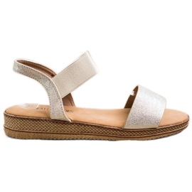 Kayla Golden Slip On Sandals aranysárga