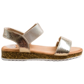 Kayla Fényes Eco bőr szandál aranysárga Kayla Fényes Eco bőr szandál aranysárga