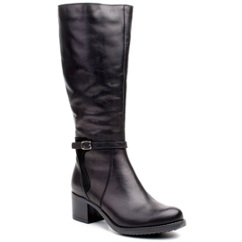 Marco Shoes Kényelmes női csizma 0928K fagyos napokra fekete