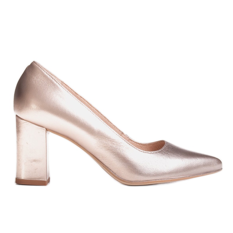 Marco Shoes 1066P platina szivattyúk érdekes sarokkal aranysárga