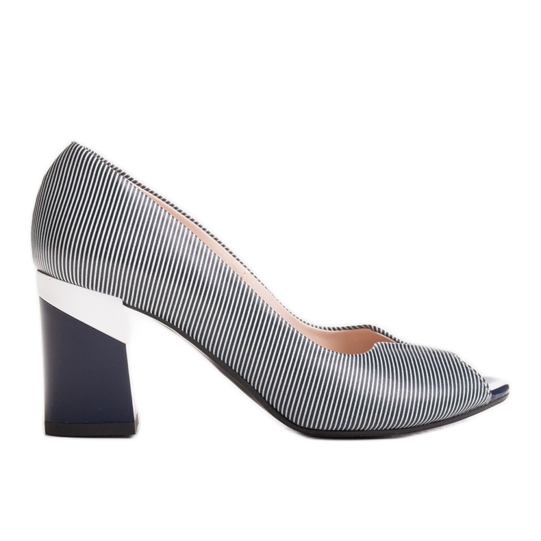 Marco Shoes Navy blue 1636P csíkos szivattyúk sötétkék