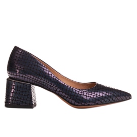 Marco Shoes Elegáns szivattyúk zergebőrből sötétkék Marco Shoes Elegáns szivattyúk zergebőrből sötétkék