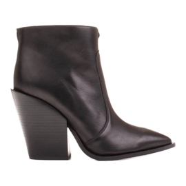 Marco Shoes Női cowboycsizma természetes bőrből fekete Marco Shoes Női cowboycsizma természetes bőrből fekete