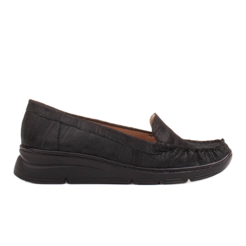 Radoskór Kényelmes fekete női cipő szélesebb lábhoz