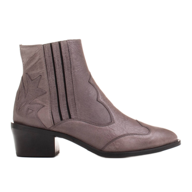 Marco Shoes Szürke retro cowboycsizma gyűrött bőrrel