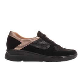 Radoskór Kényelmes cipő szélesebb lábhoz könnyű talpon fekete