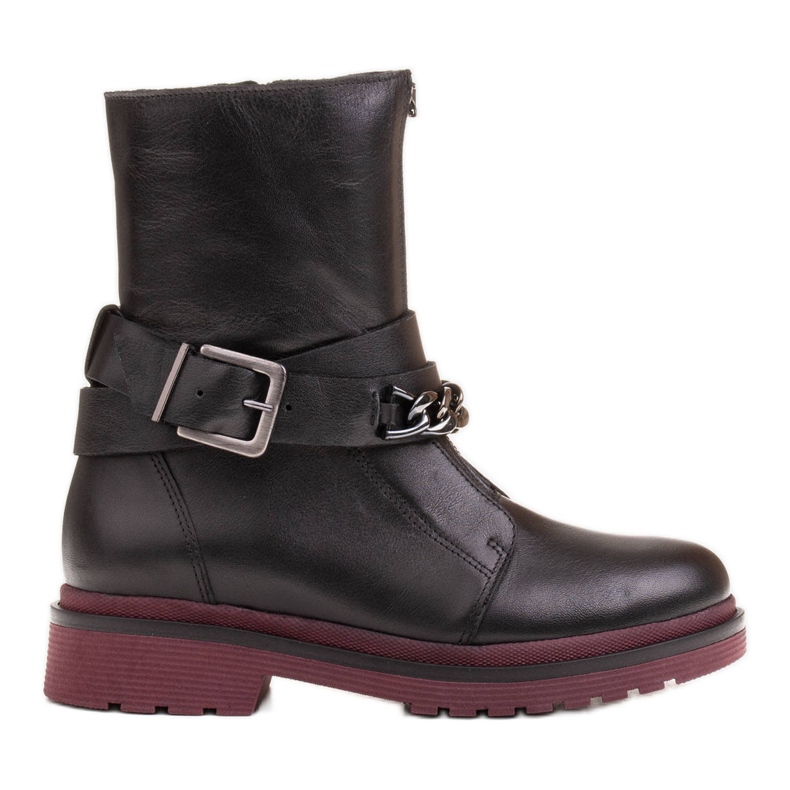 Marco Shoes Marco 1262B női túrabakancs lánccal, Glany fekete