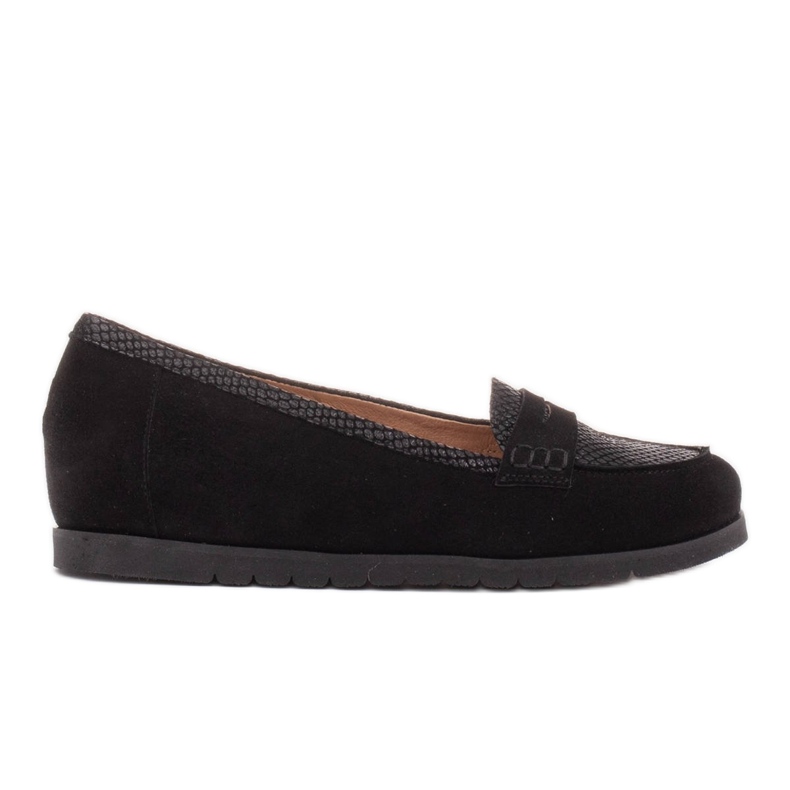 Marco Shoes Könnyű cipő, nagyon puha aljjal és rejtett résszel fekete