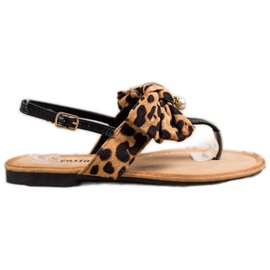 Seastar Stílusos szandál íjjal barna fekete Seastar Stílusos szandál íjjal barna fekete