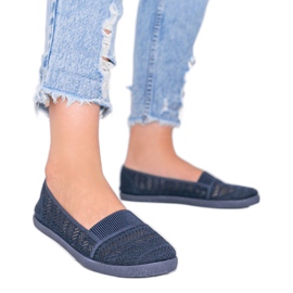 Vicky sötétkék Slip On cipők