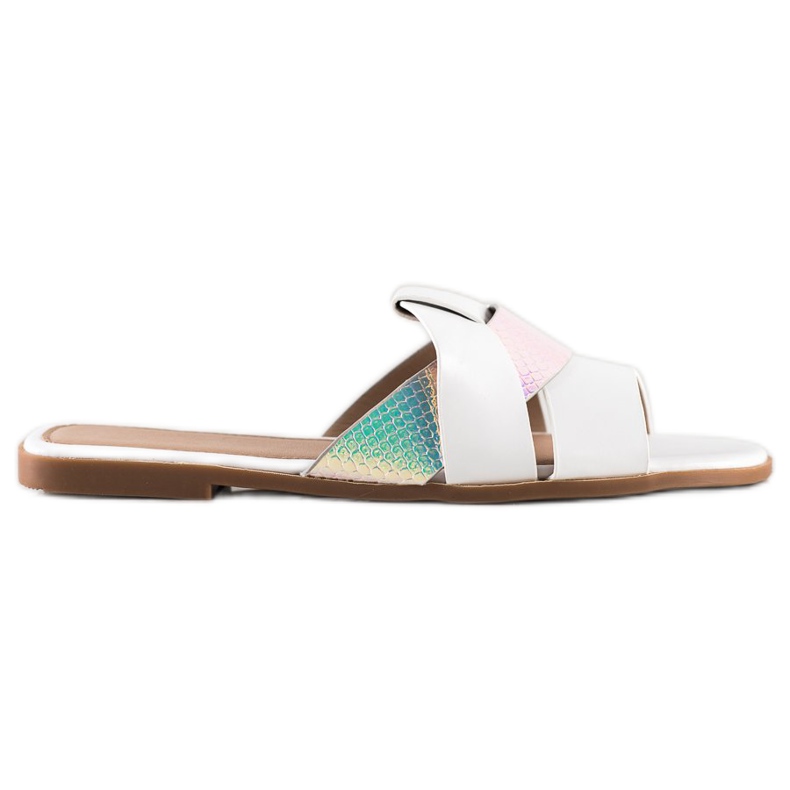 SHELOVET Papucs Holo betéttel fehér