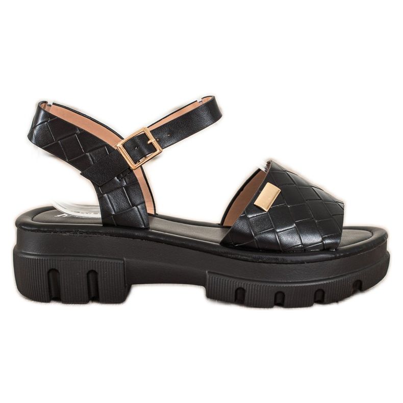SHELOVET Szandálok A Divat Platformon fekete