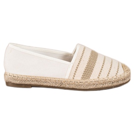 Ideal Shoes Espadrilles Mintával bézs