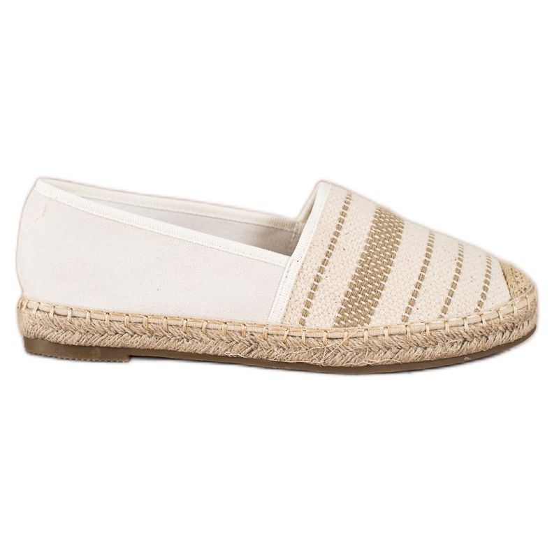 Ideal Shoes Espadrilles Mintával bézs