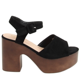 Fekete szandál eltömíti F8201 Fekete