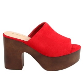 Red Clogs flip-flops F8202 Red piros