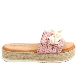 Papucs espadrilles rózsaszín héjjal CK117P Pink Papucs espadrilles rózsaszín héjjal CK117P Pink