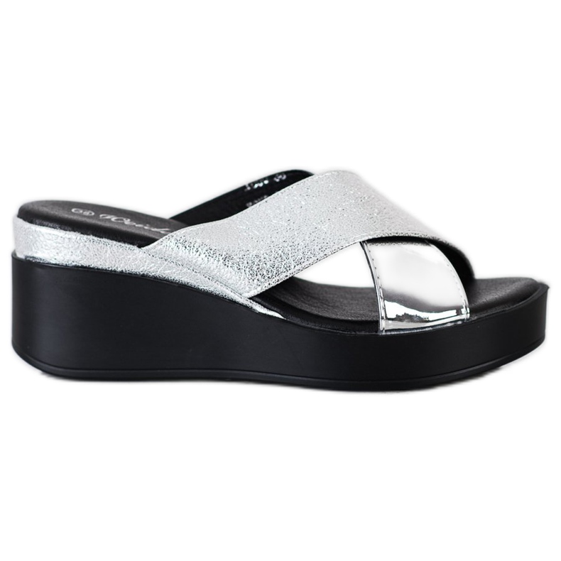 Weide Ezüst ék papucs