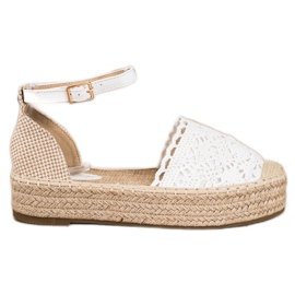 Sixth Sense Espadrilles csipkebetéttel fehér