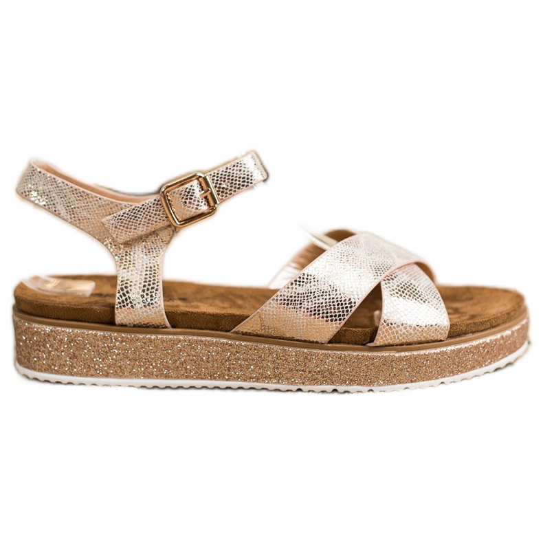 Bestelle Szandál A Csillogó Platformon aranysárga