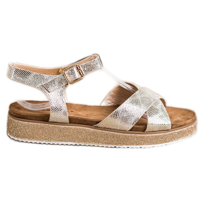 Bestelle Szandál A Csillogó Platformon aranysárga