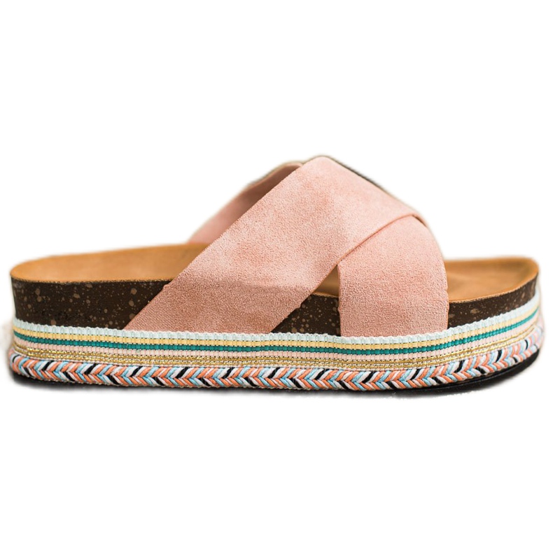 SHELOVET Por -velúr papucs rózsaszín