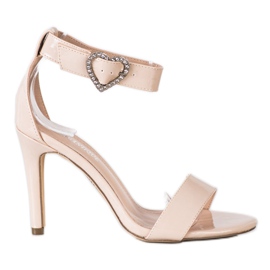 Diamantique Szandál Magas sarkú Dísz bézs