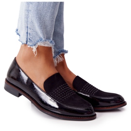 Női lakkozott cipók Sergio Leone PB254 fekete