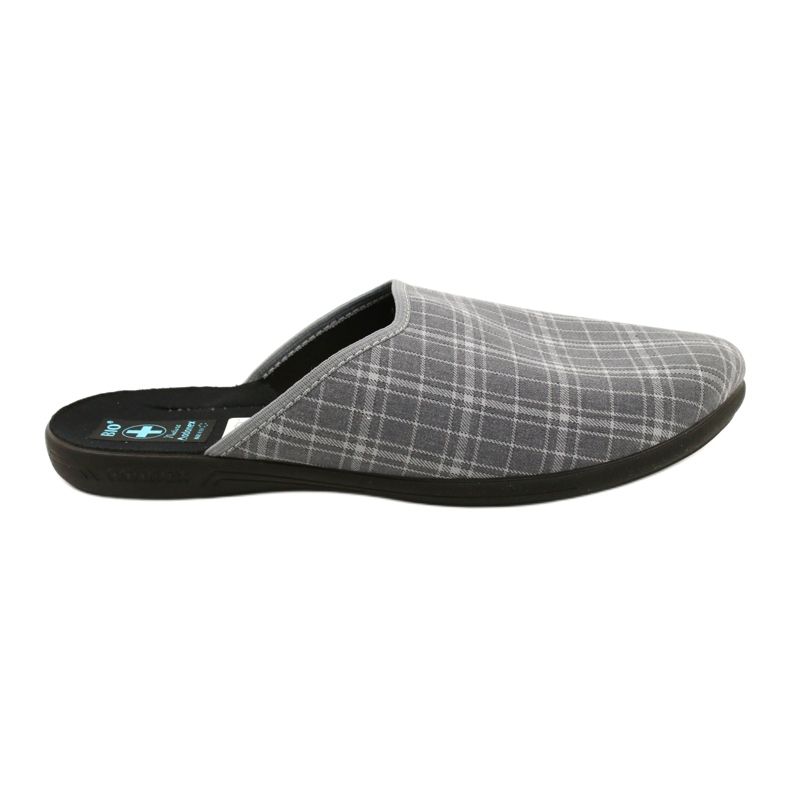 Férfi papucs Adanex 25950 szürke kockás