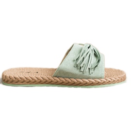 SHELOVET Papucs szegéllyel zöld