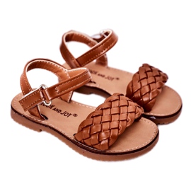 Gyerekek szandál teve 283-3c zsinórral barna