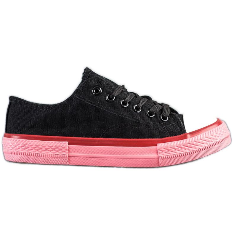 SHELOVET Cipők a rózsaszín platformon fekete