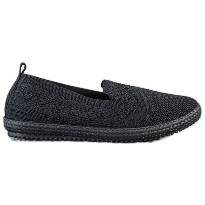 SHELOVET Fekete Slipons