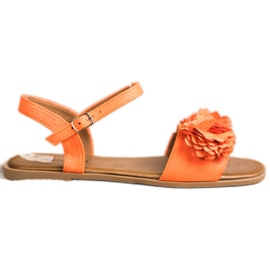 SHELOVET Divatos narancssárga szandál