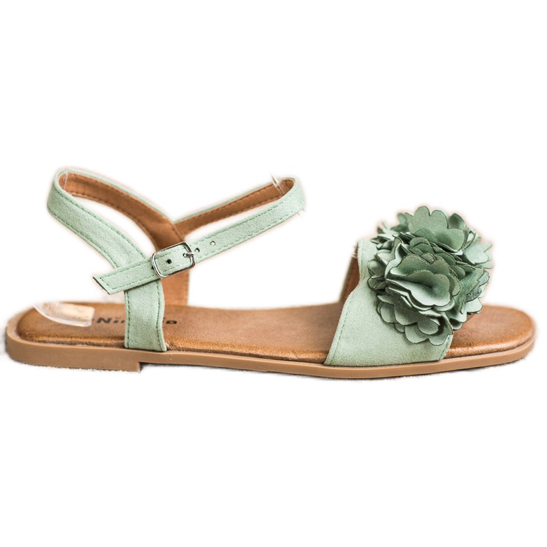 SHELOVET Divatos zöld szandál