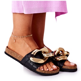 S.Barski Papucs parafa lánccal S. Barski SB002 fekete S.Barski Papucs parafa lánccal S. Barski SB002 fekete