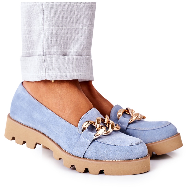 Velúr cipók Lewski Shoes 3040 Blue kék