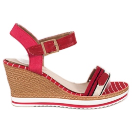 SHELOVET Wedge szandál piros SHELOVET Wedge szandál piros