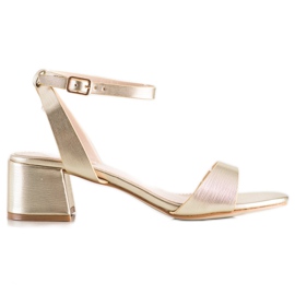 SHELOVET Elegáns arany szandál aranysárga SHELOVET Elegáns arany szandál aranysárga
