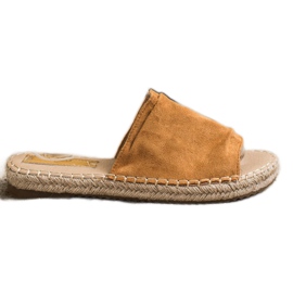 SHELOVET Klasszikus velúr papucs barna