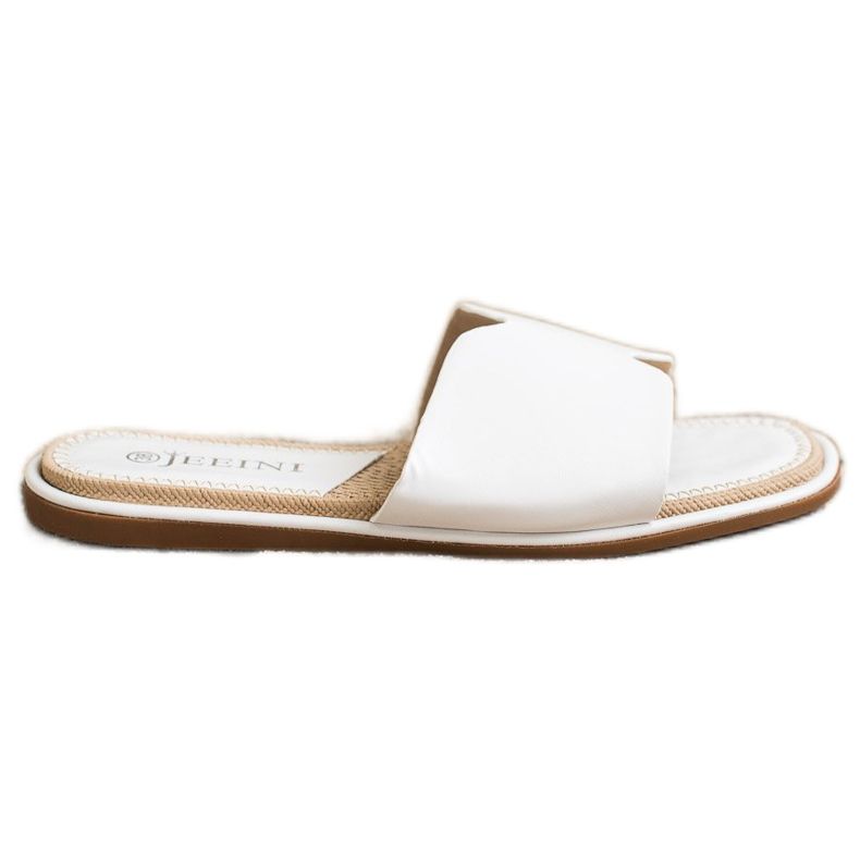 SHELOVET Elegáns Eco bőr papucs fehér