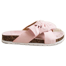 Ideal Shoes Divatos papucs rózsaszín