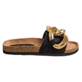 Sabatina Divat papucs fekete