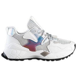 SHELOVET Divat cipők hálóval fehér SHELOVET Divat cipők hálóval fehér