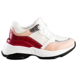 SHELOVET Stílusos FEHÉR ÉS RÓZSAS színű cipők rózsaszín SHELOVET Stílusos FEHÉR ÉS RÓZSAS színű cipők rózsaszín