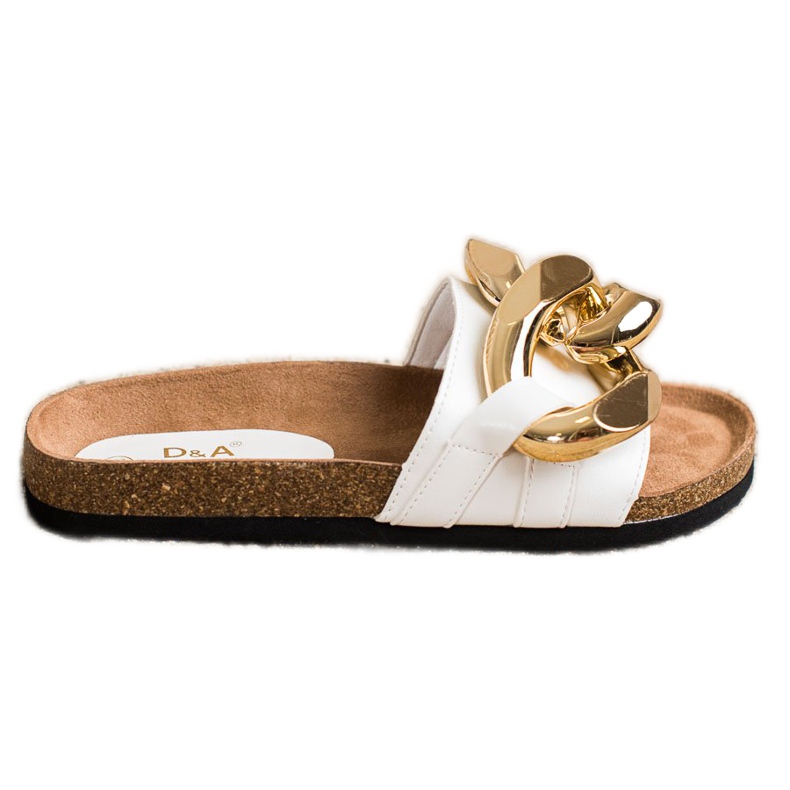 S. BARSKI Fehér divat papucs