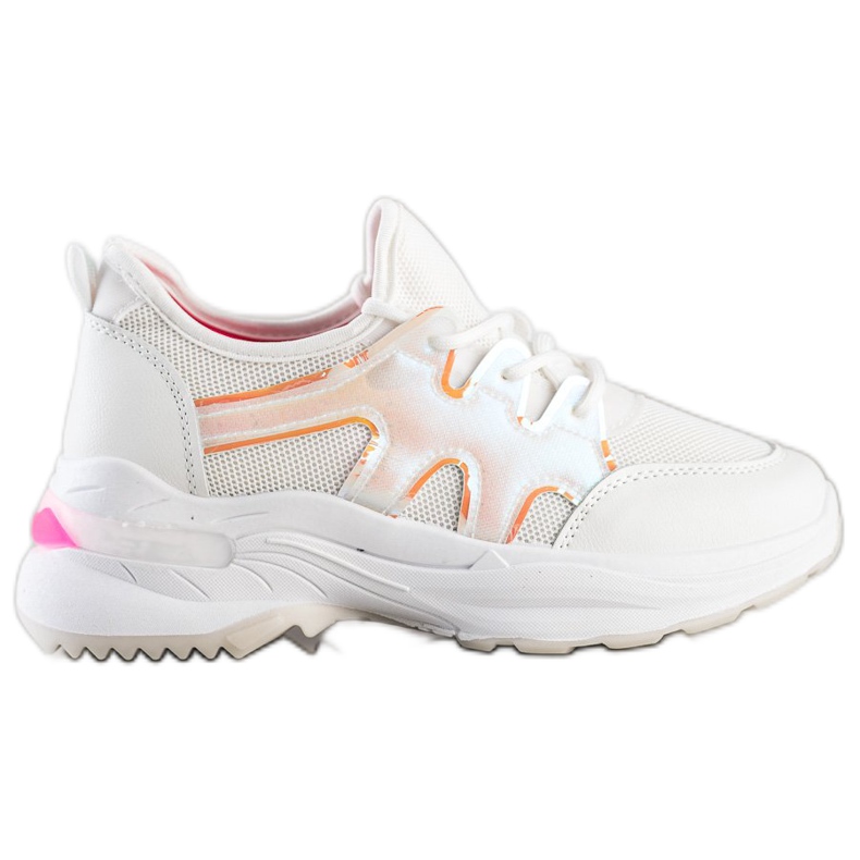 SHELOVET Fehér cipők hálóval