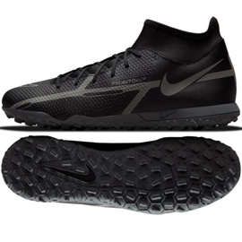 Nike Phantom GT2 Club Dynamic Fit Tf M DC0820 004 futballcipő fekete fekete Nike Phantom GT2 Club Dynamic Fit Tf M DC0820 004 futballcipő fekete fekete