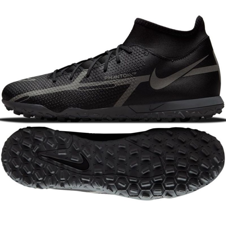 Nike Phantom GT2 Club Dynamic Fit Tf M DC0820 004 futballcipő fekete fekete