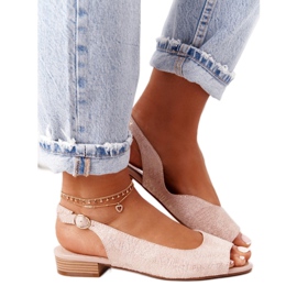 Velúr magas sarkú szandál Sergio Leone SK807 Pink rózsaszín aranysárga